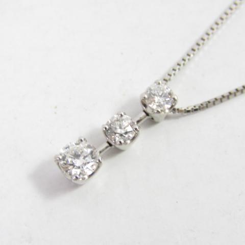プラチナ】ネックレス ダイヤモンド約45cm
