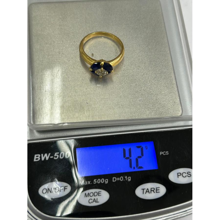 K18 金 ゴールド メレダイヤモンドリング 指輪 約11号 約4.2g K18 金 ゴールド メレダイヤモンドリング 指輪 約11号 約4.2g