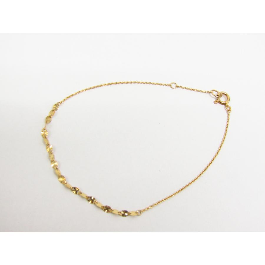 K10 金 ゴールド ブレスレット 約0.4g 約18cm ▽AC26148 : スリフト