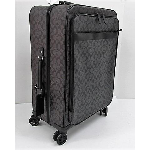 《正規品/ブランド鞄》美品 COACH コーチ キャリーバッグ スーツケース F93290 ダークグレー×黒