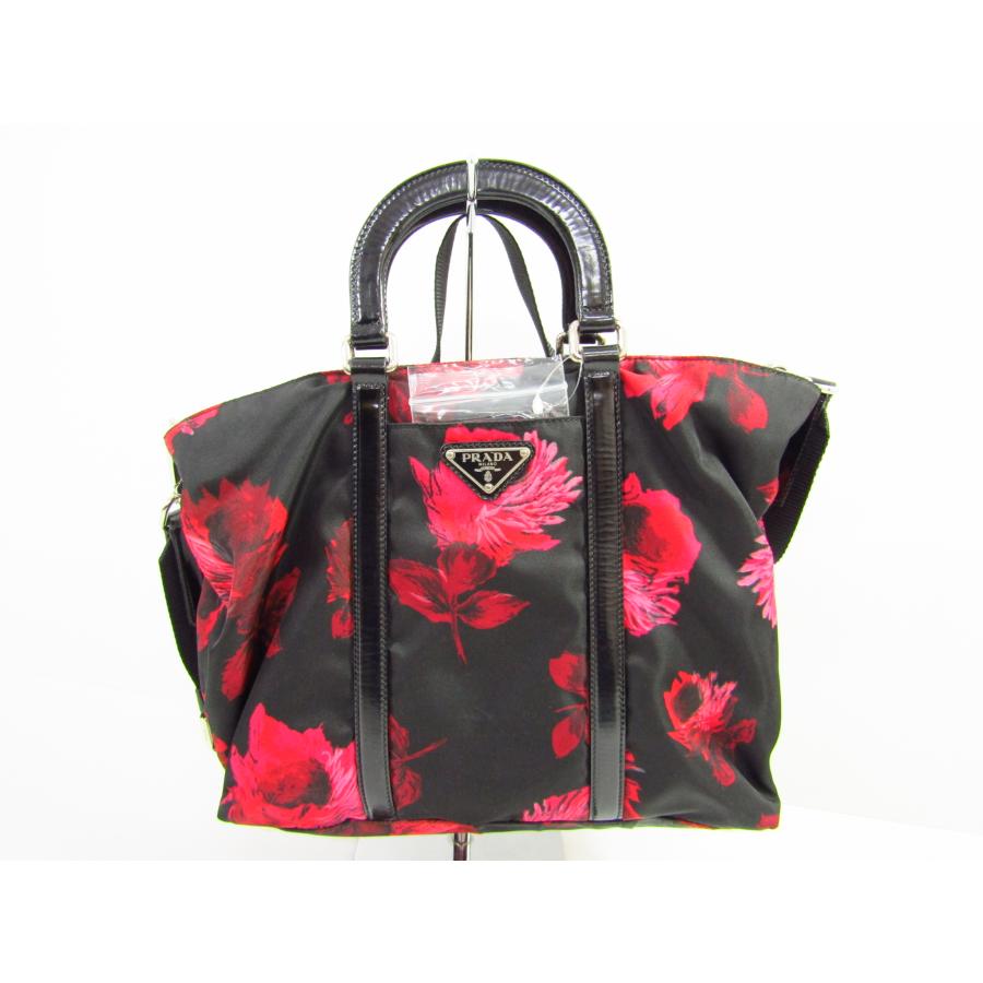 PRADA プラダ ナイロン 花柄 2way ショルダーバッグ BN1066 PRADA プラダ ナイロン 花柄 2way ショルダーバッグ BN1066