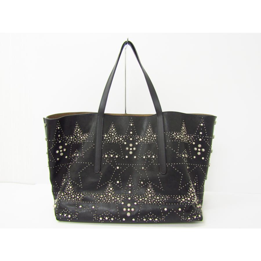 JIMMY CHOO ジミーチュウ Twist East West スタッズ レザー トート 