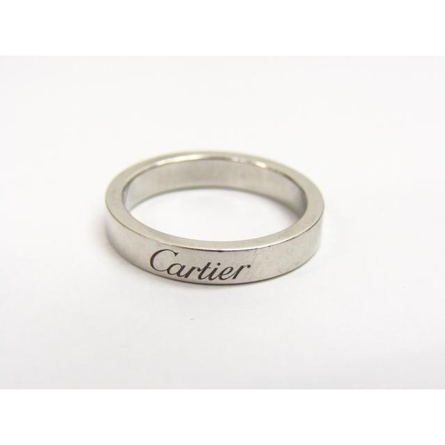 Cartier カルティエ エングレーブド リング プラチナ 指輪 Pt950 4.7g 