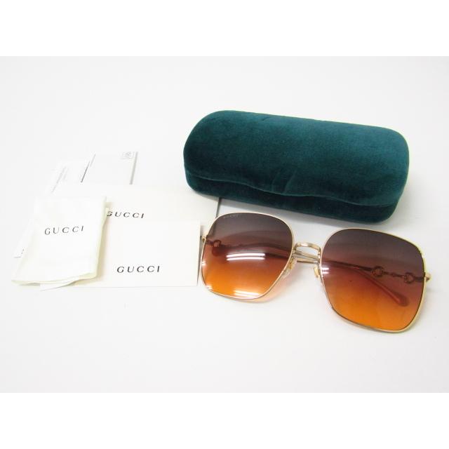 GUCCI グッチ スクエア フレーム サングラス GG0879S ケース付き  