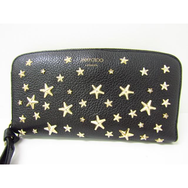 JIMMY CHOO ジミーチュウ　長財布　ラウンドファスナー　スタースタッズ JIMMY CHOO ジミーチュウ スタースタッズ ラウンドファスナー長