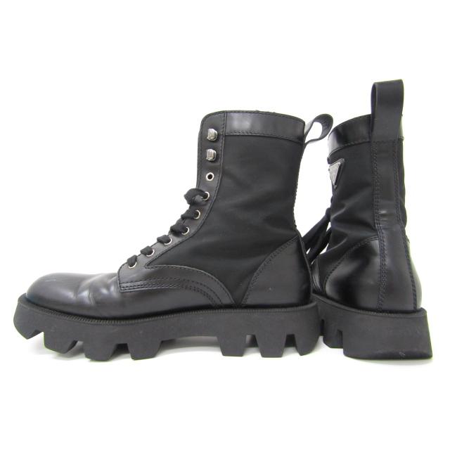 PRADA プラダ 2020SS ロゴプレート レースアップ ブーツ 2UE006 PRADA プラダ 2020SS ロゴプレート レースアップ ブーツ 2UE006