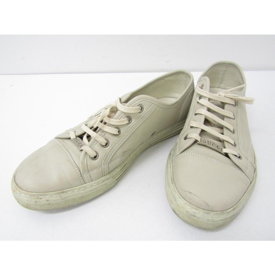 GUCCI グッチ レザー ロゴプレート ローカットスニーカー 423301