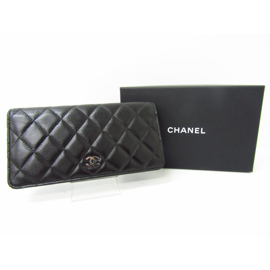 CHANEL シャネル マトラッセ 2つ折り長財布 ブラック ▽SB5072 CHANEL シャネル マトラッセ 2つ折り長財布 ブラック ▽SB5072