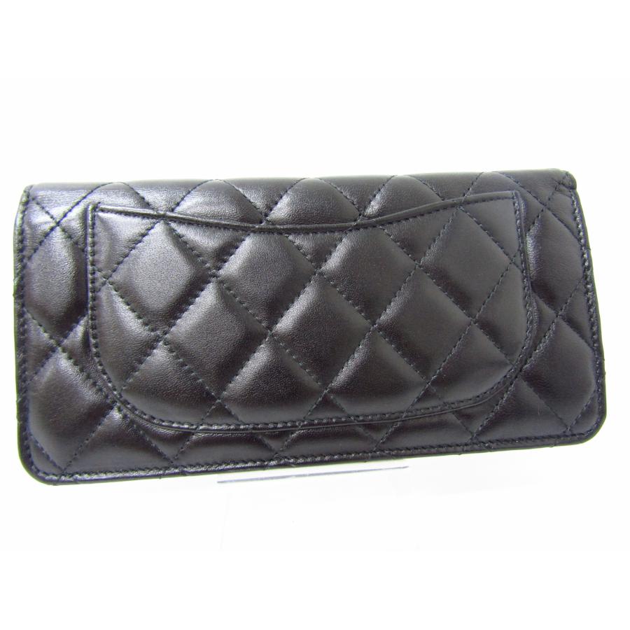 CHANEL シャネル マトラッセ 2つ折り長財布 ブラック ▽SB5072 CHANEL シャネル マトラッセ 2つ折り長財布 ブラック ▽SB5072