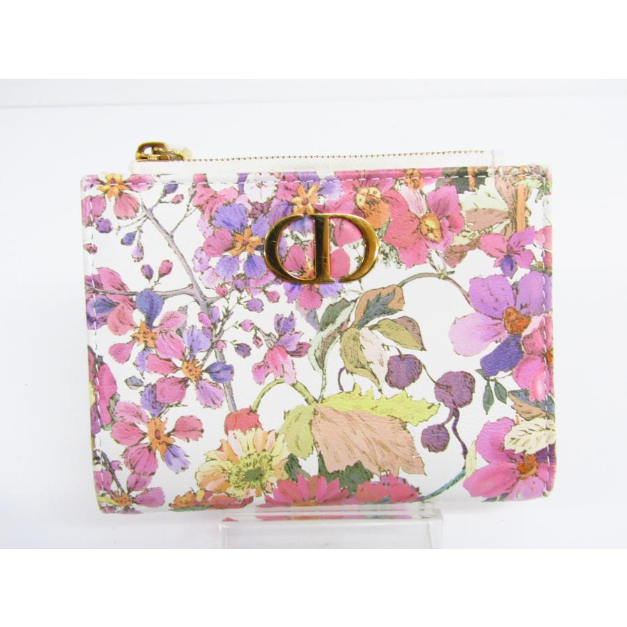 Christian Dior ディオール ダリア ウォレット 花柄 2つ折り財布 Christian Dior ディオール ダリア ウォレット 花柄 2つ折り財布