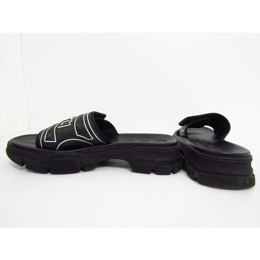 GUCCI グッチ ロゴ シャワー サンダル 574985 ブラック SIZE:10 GUCCI グッチ ロゴ シャワー サンダル 574985 ブラック SIZE:10