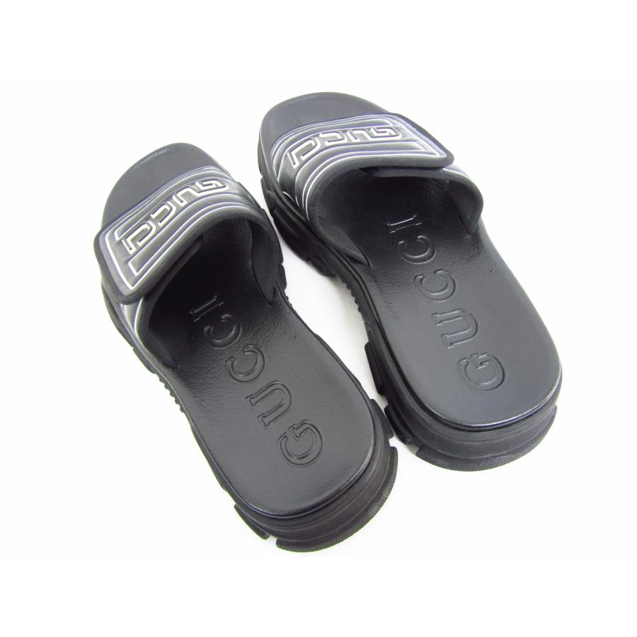 GUCCI グッチ ロゴ シャワー サンダル 574985 ブラック SIZE:10 GUCCI グッチ ロゴ シャワー サンダル 574985 ブラック SIZE:10