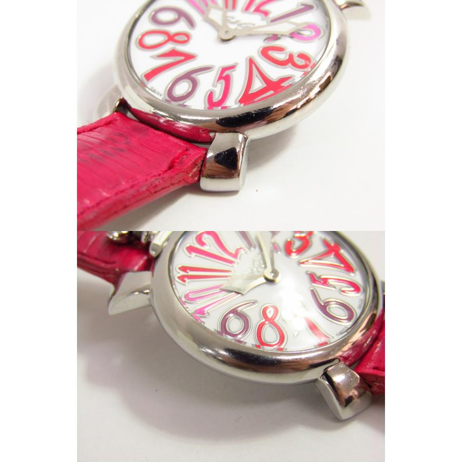 【美品】 ガガミラノ 腕時計 女 クォーツ マヌアーレ マニュアーレ 幾何学 マヌアーレ GaGa MILANO ガガミラノ 35mm レディース クォーツ