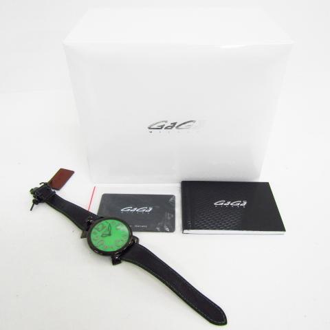 未使用 GaGa MILANO ガガミラノ マヌアーレ シン 46MM 5092.03 メンズ 