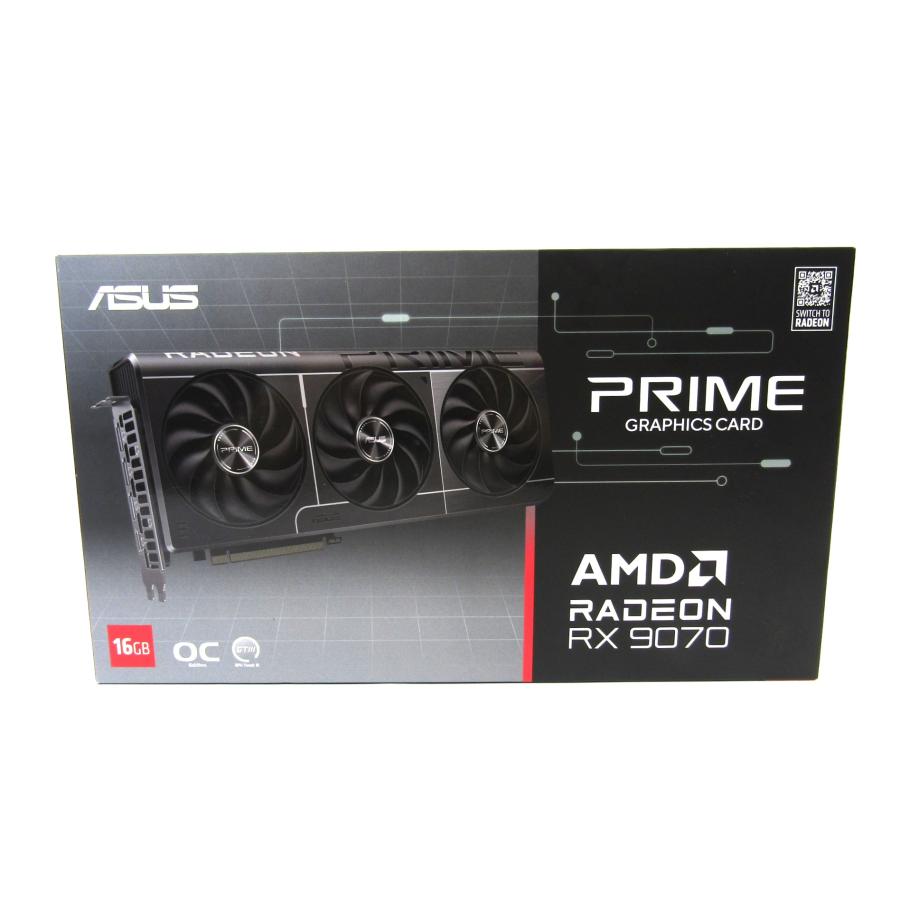 ASUS PRIME-RX9070XT 16GB グラフィックボード ∠UK2652 : スリフト