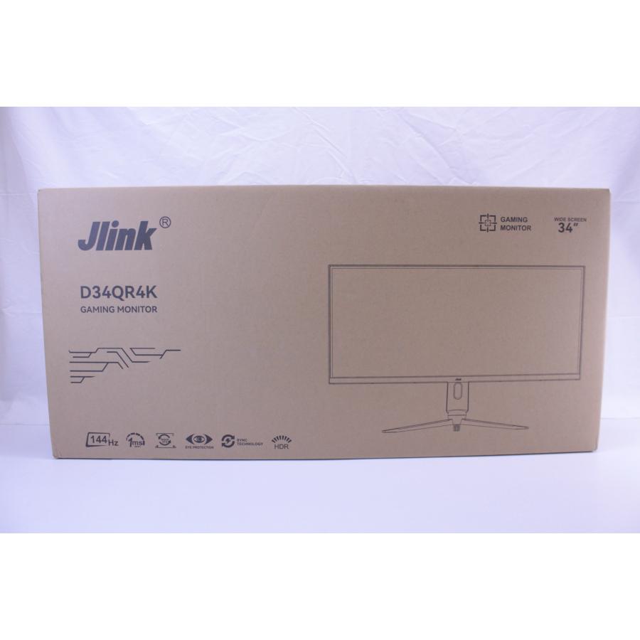 Jlink 34インチ ウルトラワイド 湾曲モニター D34QR4K 144Hz/1ms 輝度 