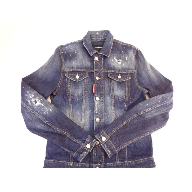 人気満点 Dsquared2 ディースクエアード ダメージ ペイント加工 デニムジャケット サイズ 48 M メンズ 衣類 Uf2993 安い購入 Lewisfamilyinsurance Com