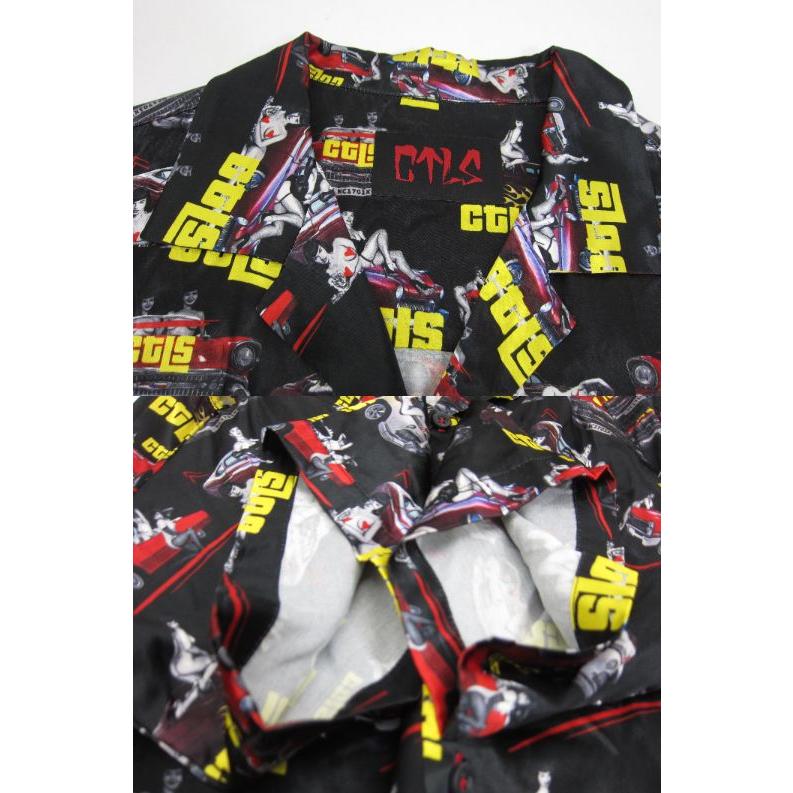 cvtvlist カタリスト CTLS 総柄 外車 開襟レーヨンシャツ/パンツ cvtvlist カタリスト CTLS 総柄 外車 開襟レーヨンシャツ/パンツ