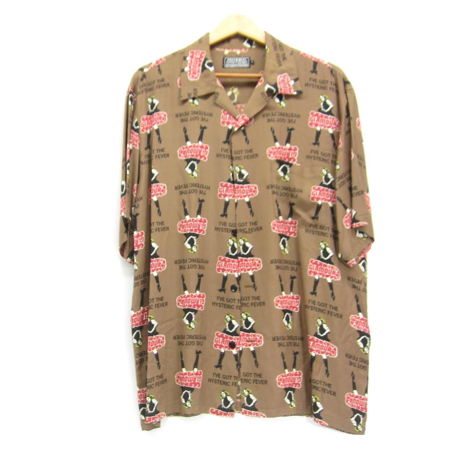 HYSTERIC GLAMOUR ヒステリックグラマー VIXEN GIRL柄 オープンカラー 