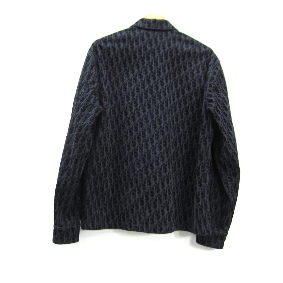 Christian Dior ディオール Oblique Overshirt Blue Cotton Christian Dior ディオール Oblique Overshirt Blue Cotton