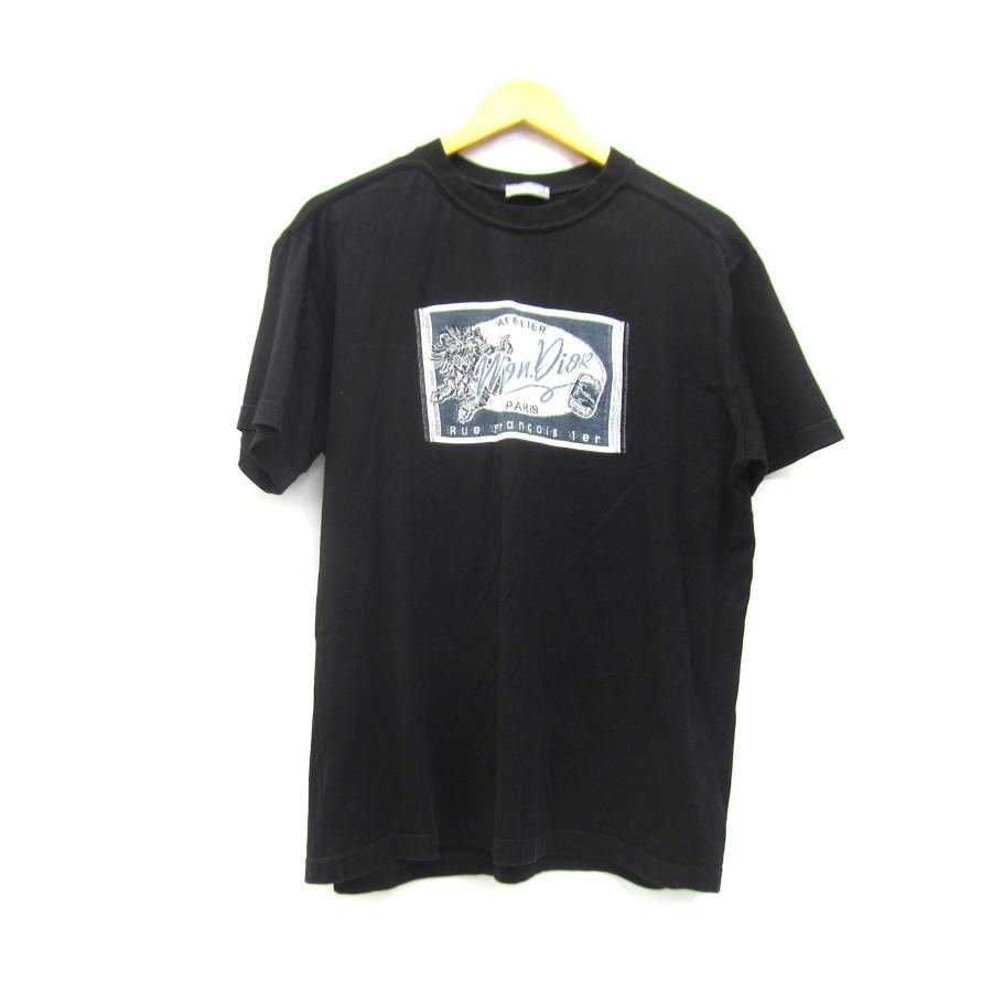 Dior homme ブラック Tシャツ グラフィックプリント ディオールオム Dior HOMME ディオールオム 20AW Mon.Dior ATELIER パッチ ジャガード