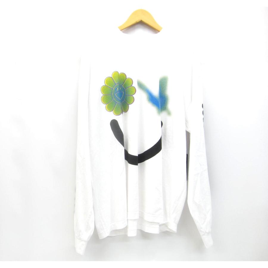 Post Malone×村上隆 コラボレーション長袖Tシャツ ホワイト kaikai kiki Kaikai Kiki / TMKK × Post Malone (村上隆 × ポスト