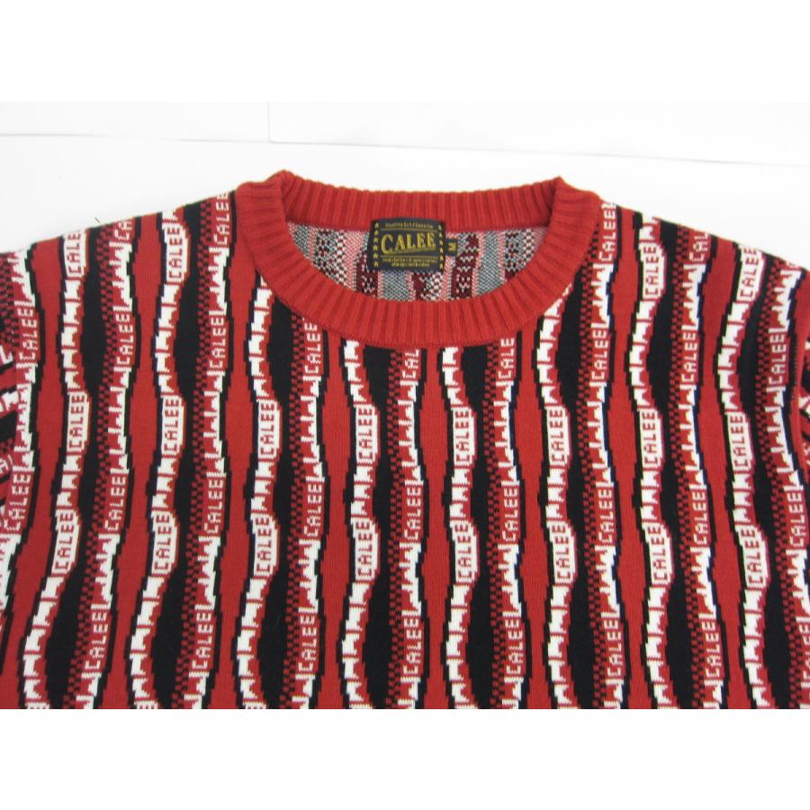 CALEE キャリー ストライプ ニットセーター SIZE:M メンズ 衣類 