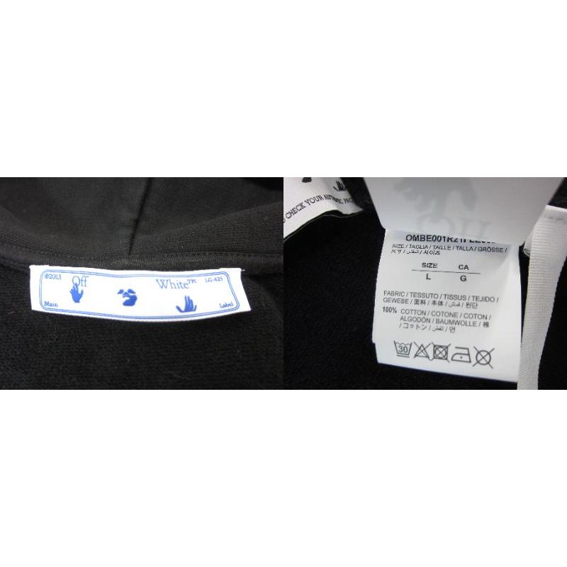 off white オフホワイト MARKER LOGO ZIP パーカー セットアップ サイズ:L #UF3401｜thrift-webshop｜04