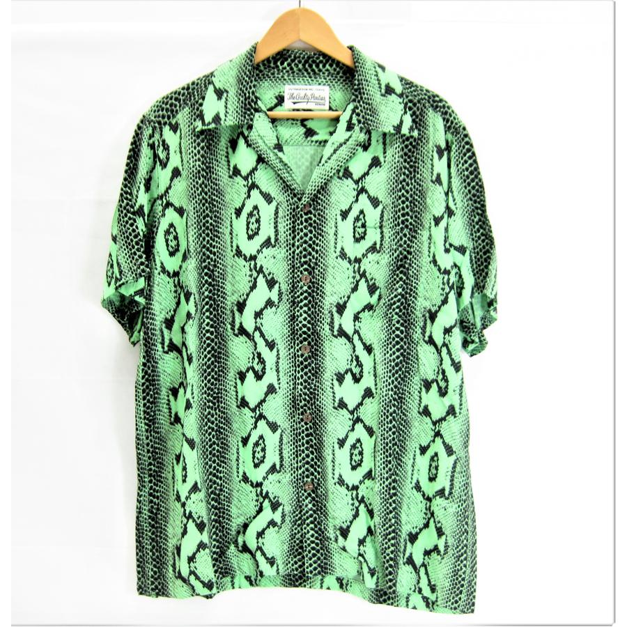 WACKO MARIA ワコマリア パイソン 柄 グリーン HAWAIIAN SHIRT WACKO MARIA ワコマリア パイソン 柄 グリーン HAWAIIAN SHIRT