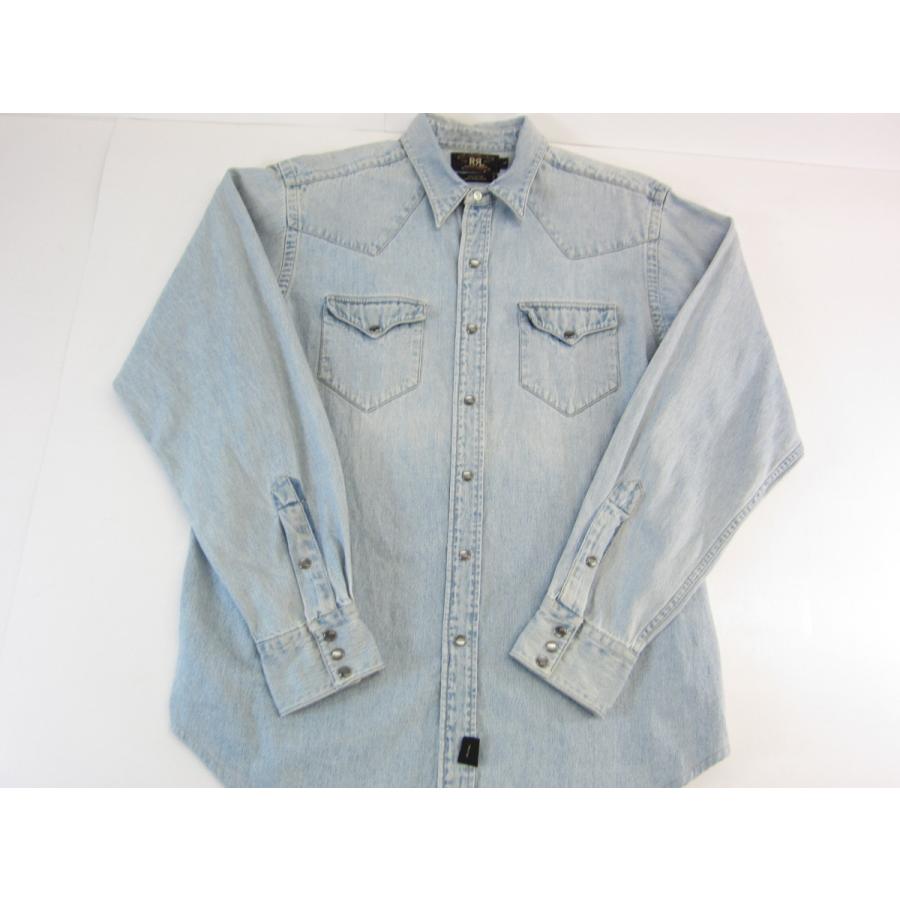 RRL ダブルアールエル デニム ウエスタン シャツ SIZE:L メンズ 衣類 
