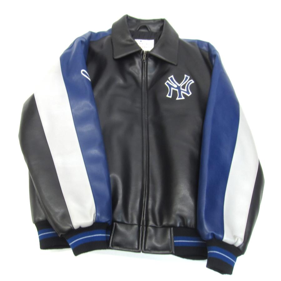 90s ニューヨークヤンキース 本革 レザージャケット スタジャン XL MLB ブランド古着】New York Yankees Leather Varsity Jacket ヤンキース