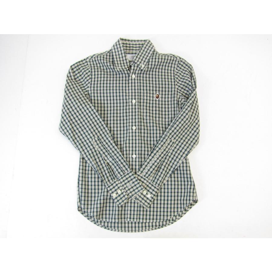 A BATHING APE チェック柄ポロシャツ M A BATHING APE(アベイシングエイプ) 00's Tartan check one point logo