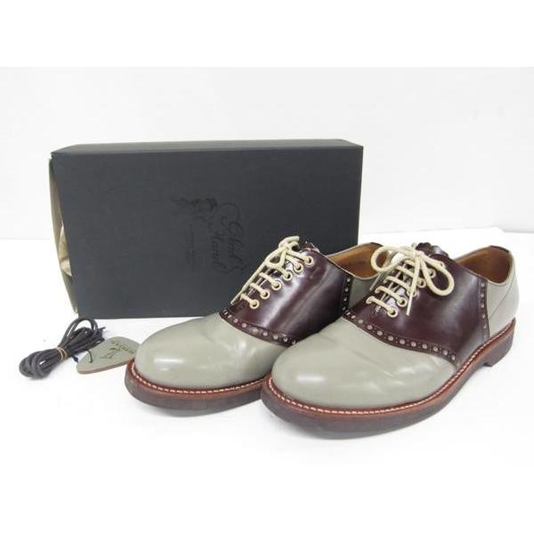 《メンズ靴》REGAL × GLAND HAND コラボ SADDLE SHOES 606S サドルシューズ 靴 26.0cm【中古】