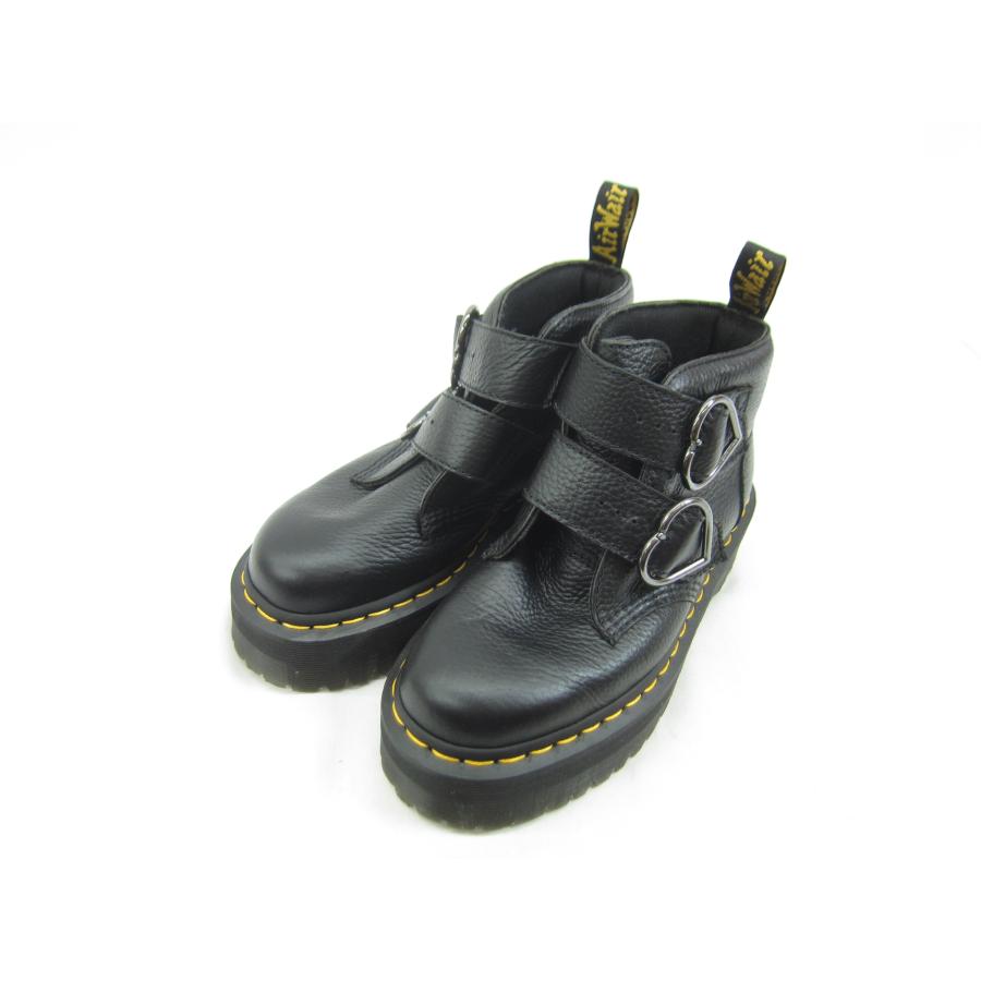 靴 Dr. Martens DEVON HEART UK4 23cm Devon Heart Leather Platform Boots in Blackcurrant | Dr. Martens