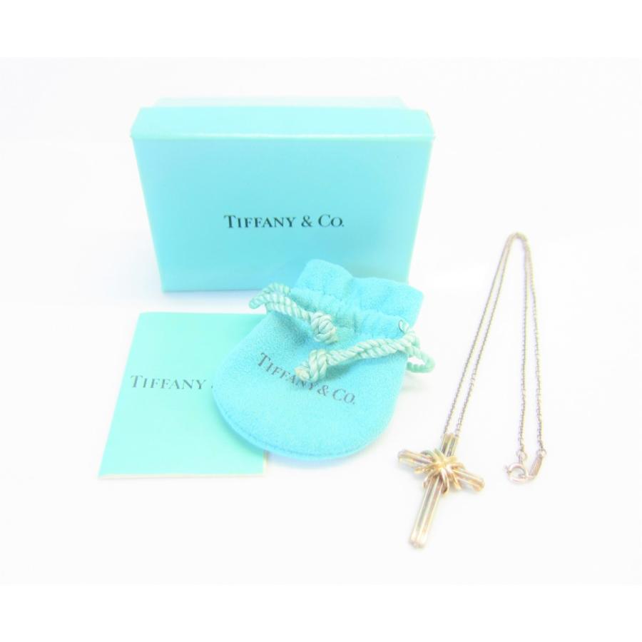 TIFFANY ティファニー シグネチャー クロス 925/750 ネックレス