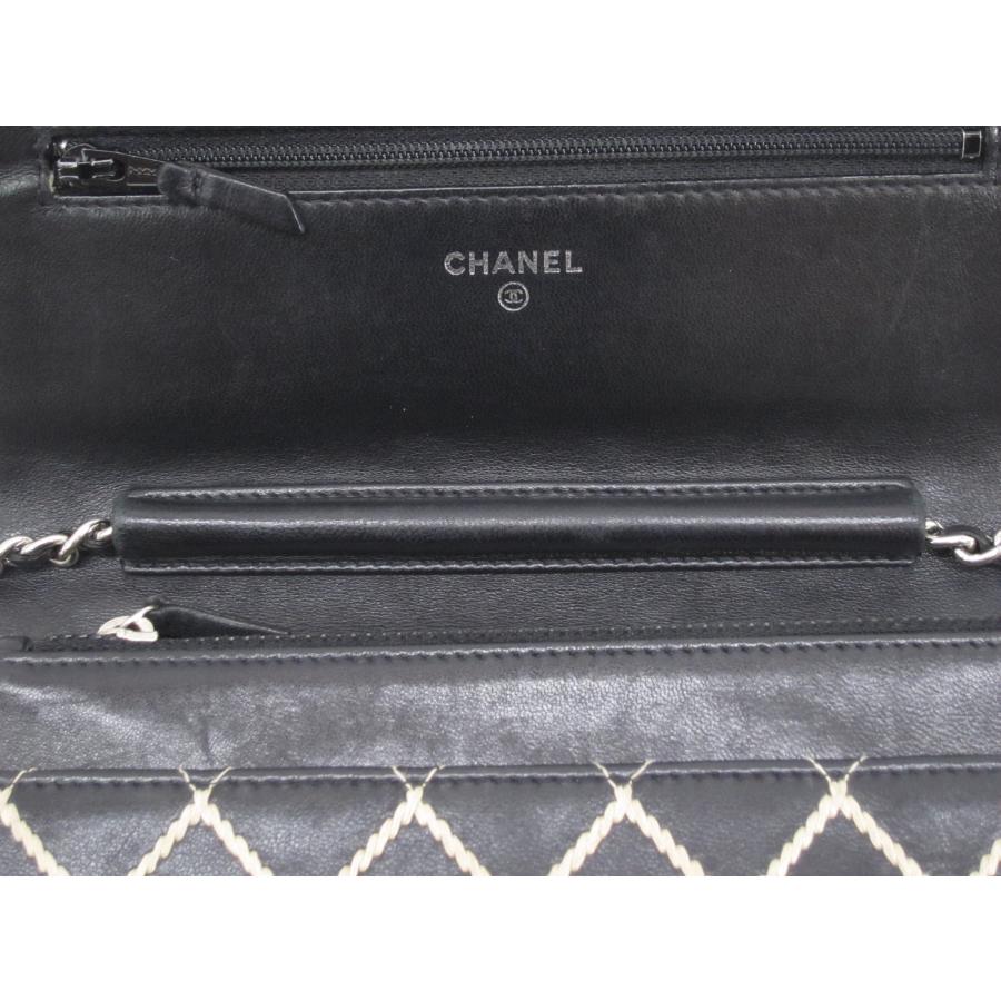 CHANEL シャネル A80149 ココマーク ファンシーCC ビッグステッチ チェーンウォレット ※ギャランティ無し #UP3195｜thrift-webshop｜10