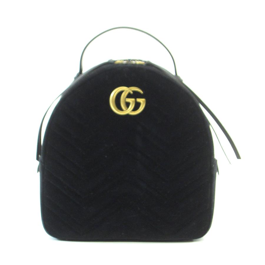 GUCCI GGマーモントバックパックベルベット リュック