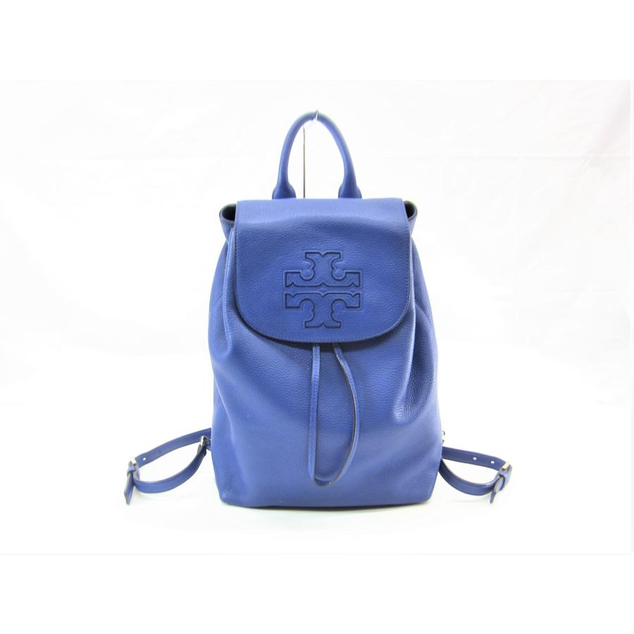 TORY BURCH トリーバーチ ブルー レザー リュック バックパック 鞄 