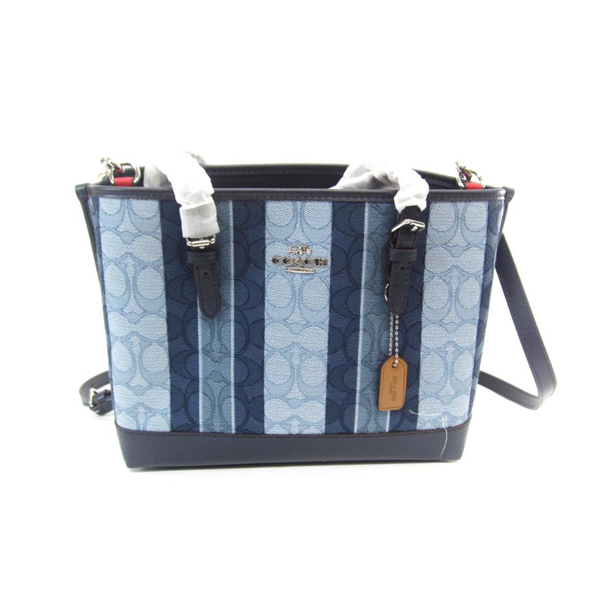 Coachモリートート25カラーブロックジャガード モリー トート 25 シグネチャー ジャカード ウィズ ストライプ