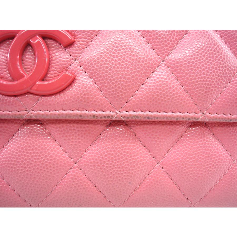 CHANEL シャネル ココマーク ロング フラップウォレット ピンク CHANEL シャネル ココマーク ロング フラップウォレット ピンク