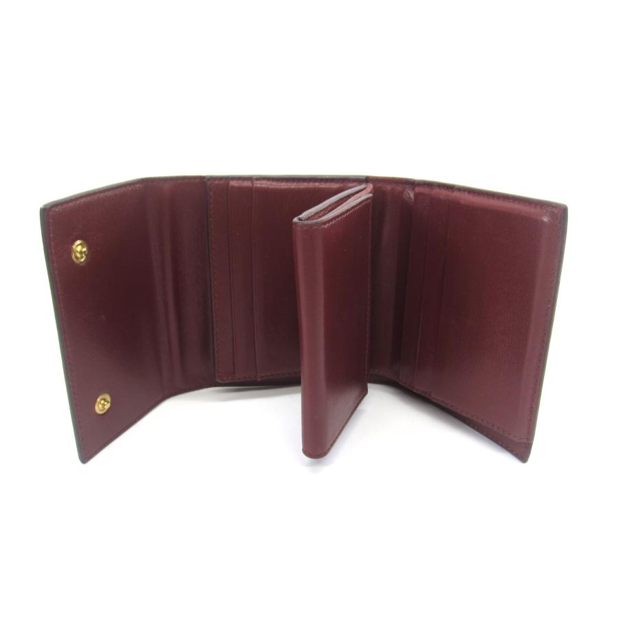 美品 CELINE セリーヌ 三つ折り財布 スモール トリフォールド レザー CELINE セリーヌ 三つ折り財布 スモール トリフォールド