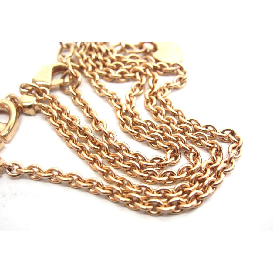 Christian Dior ディオール CD Navy ネックレス ピンクゴールド