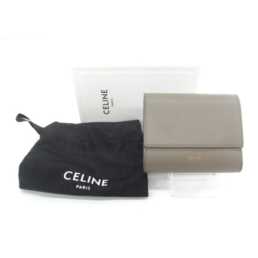 【美品】CELINE セリーヌ　スモールトリフォールドウォレット 三つ折り財布 CELINE（セリーヌ） 三つ折り財布 スモール トリフォールドウォレット