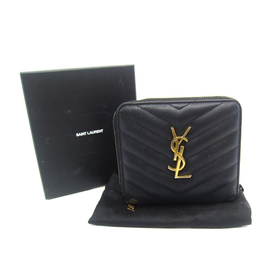 SAINT LAURENT Saint Laurent サンローラン Yステッチ ラウンド 