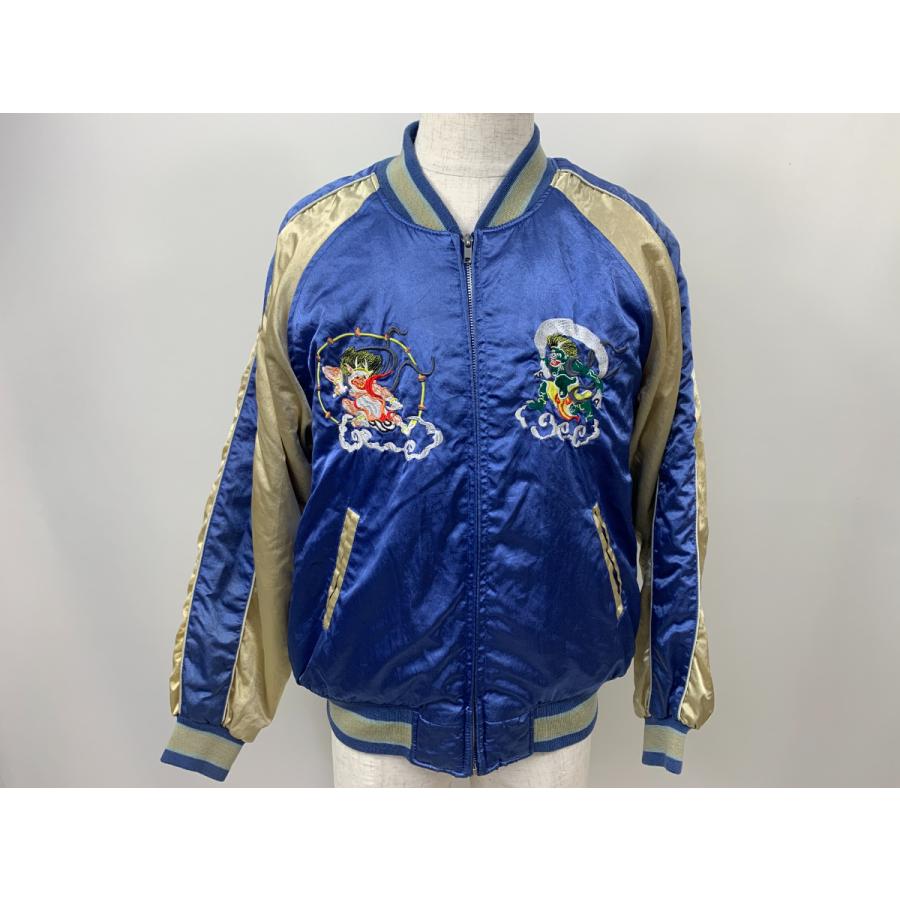 希少カラー MS:NICK SIXX 風神 雷神 日本地図 刺繍 スカジャン 希少カラー MS:NICK SIXX 風神 雷神 日本地図 刺繍 スカジャン