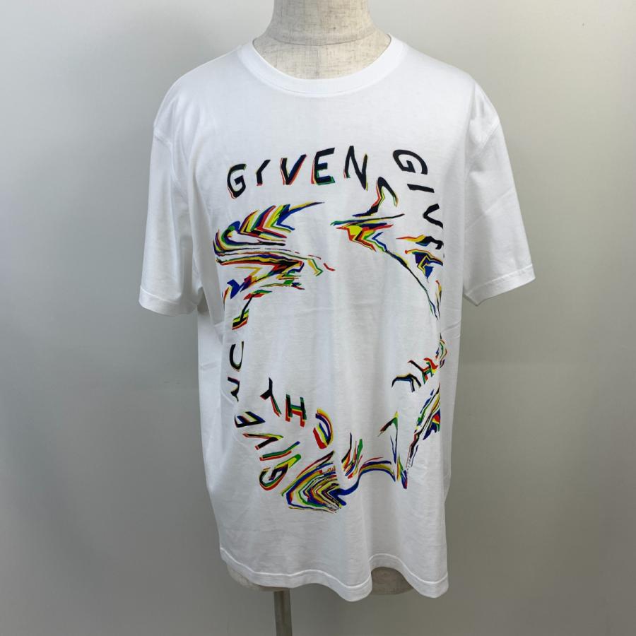 美品✨GIVENCHY ジバンシィ ミラージュロゴプリント Tシャツ ホワイトS GIVENCHY（ジバンシィ） ミラージュロゴプリント Tシャツ 半袖