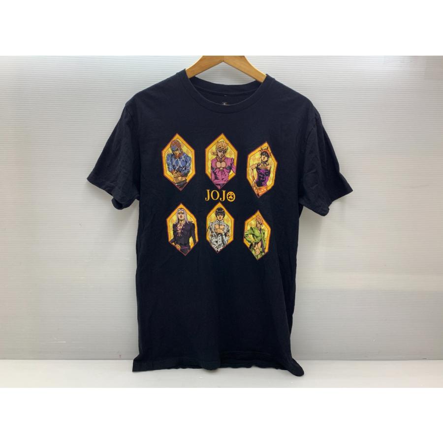 JoJo アニメキャラクター プリント Tシャツ ブラック