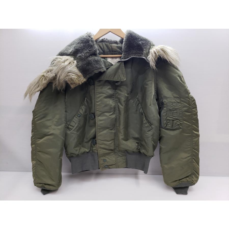 美品 USA 90s ALPHA N-2B M オリーブ グリーン ALPHA INDUSTRIES アルファインダストリーズ 90s N-2B フライト