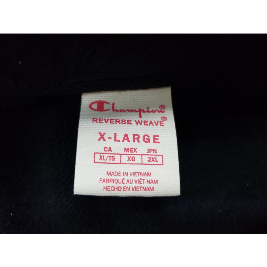 Champion REVERSE WEAVE チャンピオン リバースウィーブ ハーフジップ スウェット 586DQB サイズ2XL ロゴ ワッペン ▽091192_2