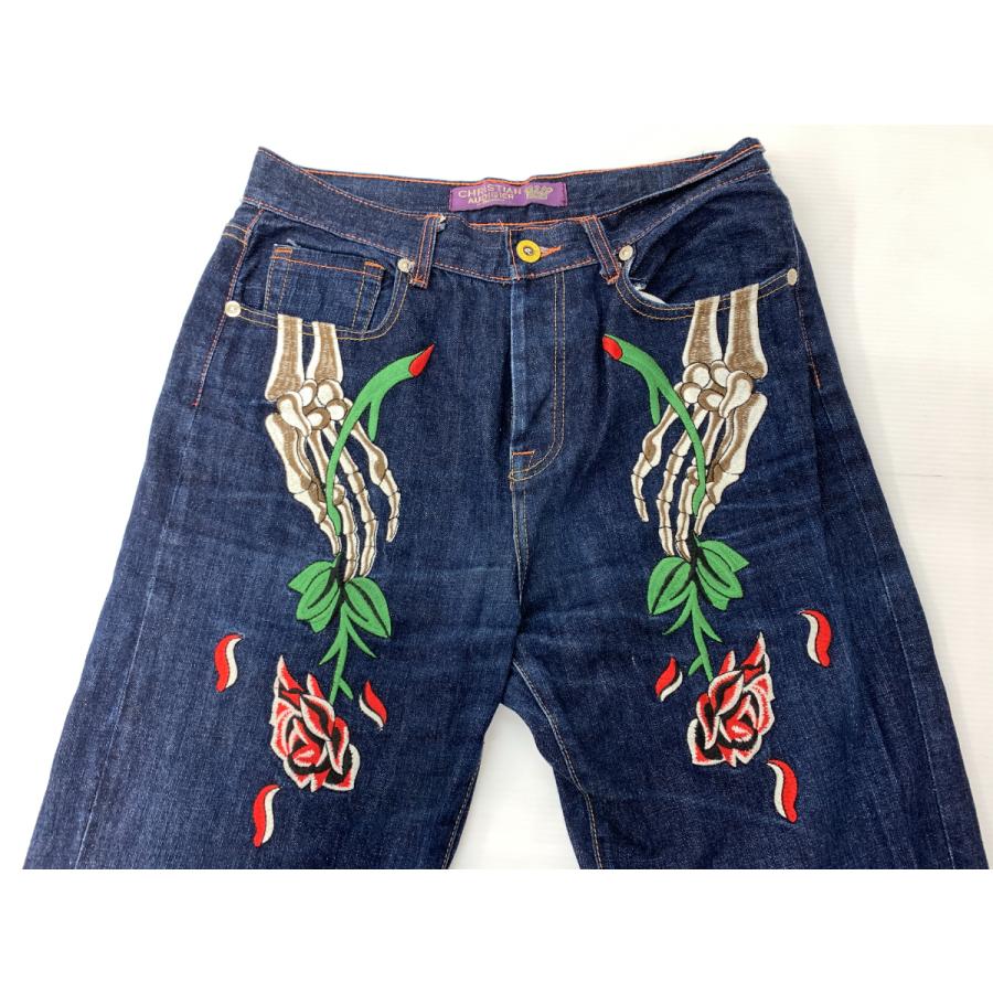 CHRISTIAN AUDIGIER（クリスチャンオードジェー） スカル 刺繍 デニム